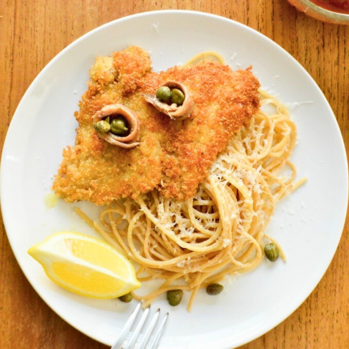 Veal Scaloppini alla Milanese with Spaghetti