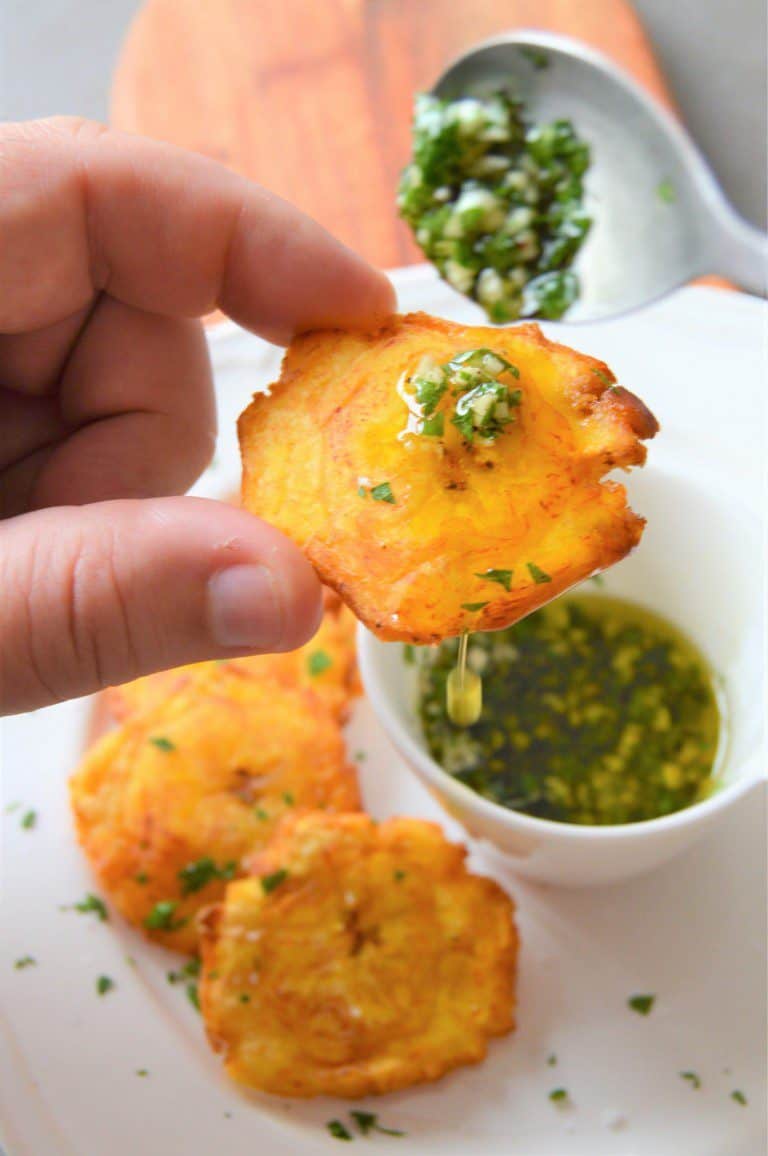 Tostones with garlic mojo