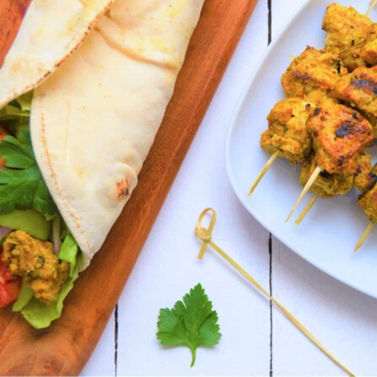 Healthy chicken sawarma