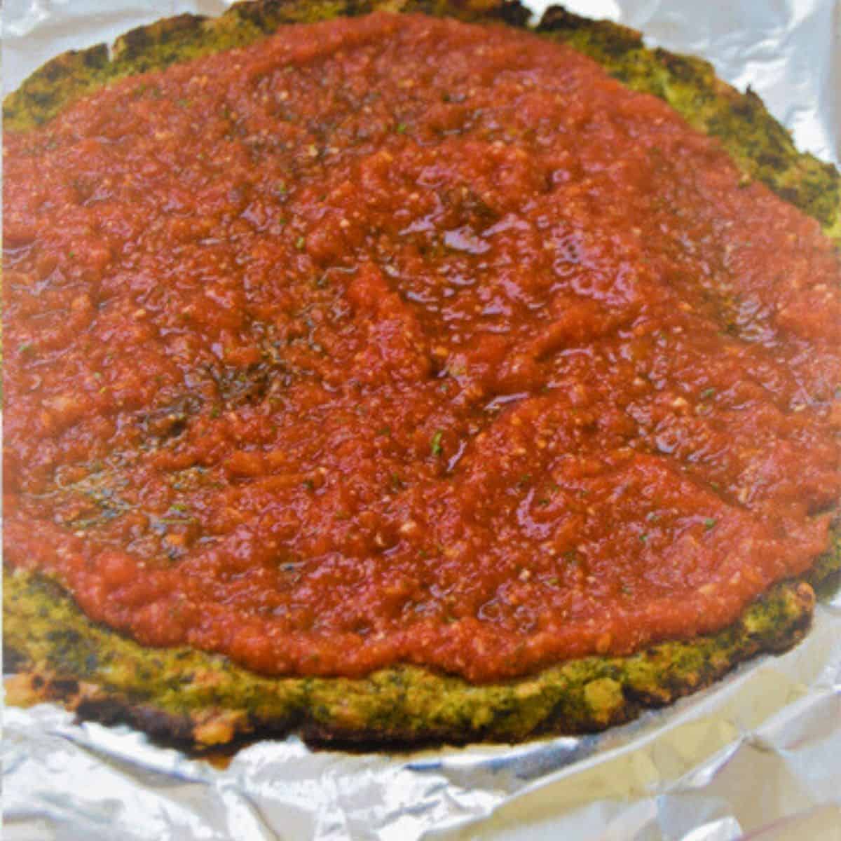 Easy Cauliflower Kale Pizza Crust