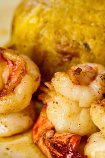 Garlicky Shrimp Mofongo