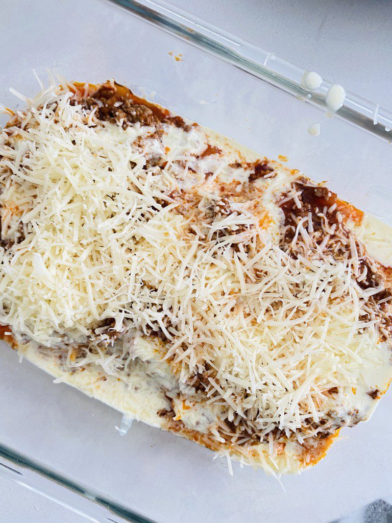 Low-carb lasagna, keto lasagna, keto tortillas, healthy lasagna
