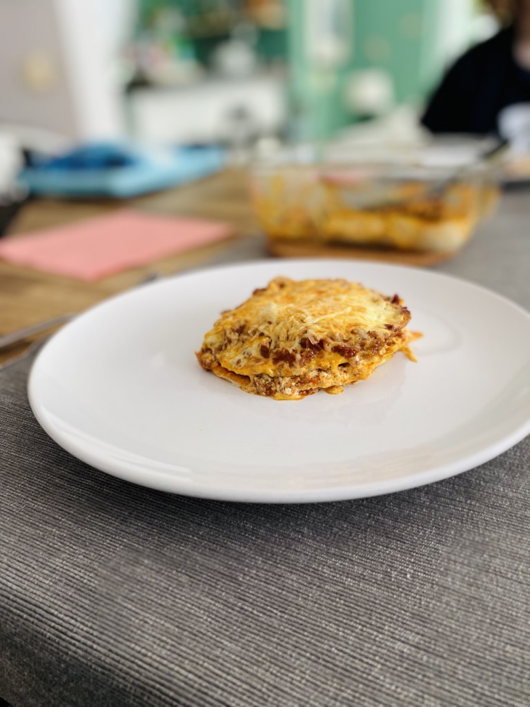 Low-carb lasagna, keto lasagna, keto tortillas, healthy lasagna