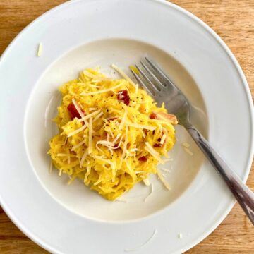 Low Carb Spaghetti Squash Carbonara